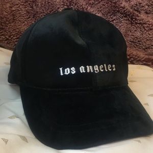 Los Angeles velvet baseball cap